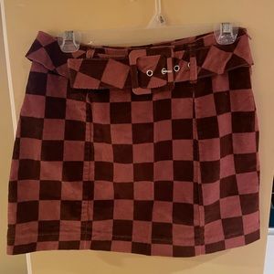 Checkered Mini Skirt